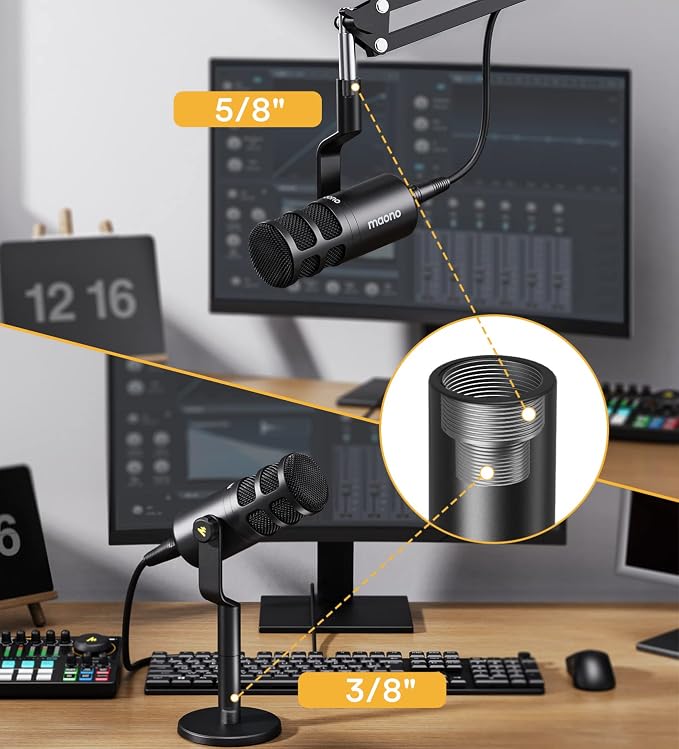 MAONO XLR Podcast Microphone, Cardioid Studio Dynamic Mic - Image 7