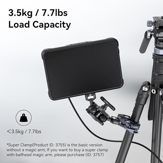 SMALLRIG Clamp, Camera Mount Clamp, Crab-Shaped Super Clamp - Image 4