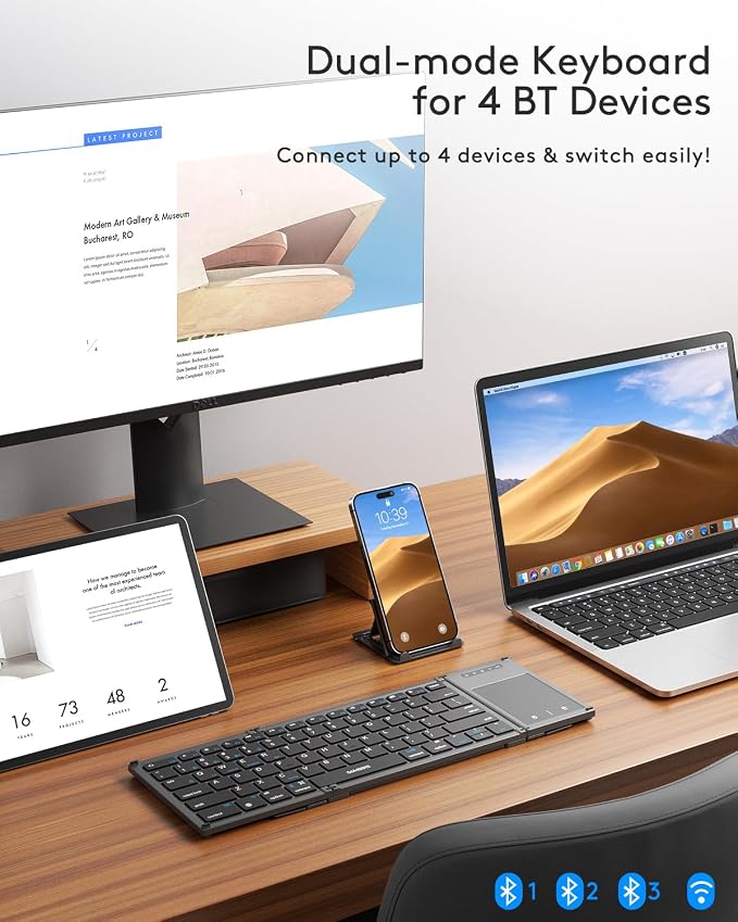 Samsers Foldable Bluetooth Keyboard - Image 2