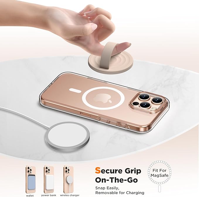 Magnetic Phone Ring Grip Holder, Silicone Finger Loop Grip, Compatible - Image 4