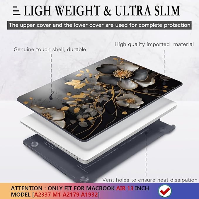 CISSOOK Compatible with MacBook Air 13 inch Case 2021 2020-2018 Release M1 Chip - Image 4