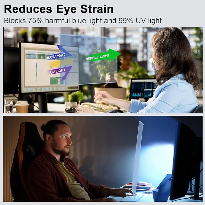 27-28 Inch Blue Light Filter for Computer Monitor, Computer Screen Blue Light - Image 2