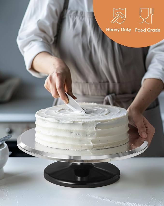 Kootek Aluminium Alloy Revolving Cake Stand 12 Inch Rotating Cake Turntable - Image 6