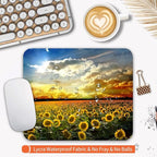 Square Mouse Pad Sunflower, Personalized Premium-Textured Custom Mouse Mat - Image 3