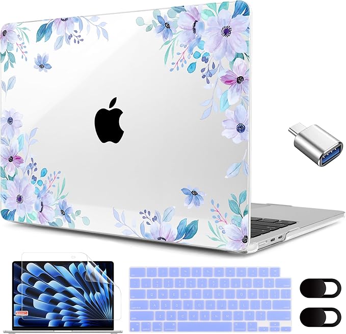 MEEgoodo for M4/M3/M2 MacBook Air 15.3 inch Case 2025 2024 2023, Case Fit Model by MEEgoodo