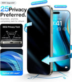 3 Pack for iPhone 16 Pro Max Privacy Screen Protector + 2 Camera Lens 9H+ Full - Image 3