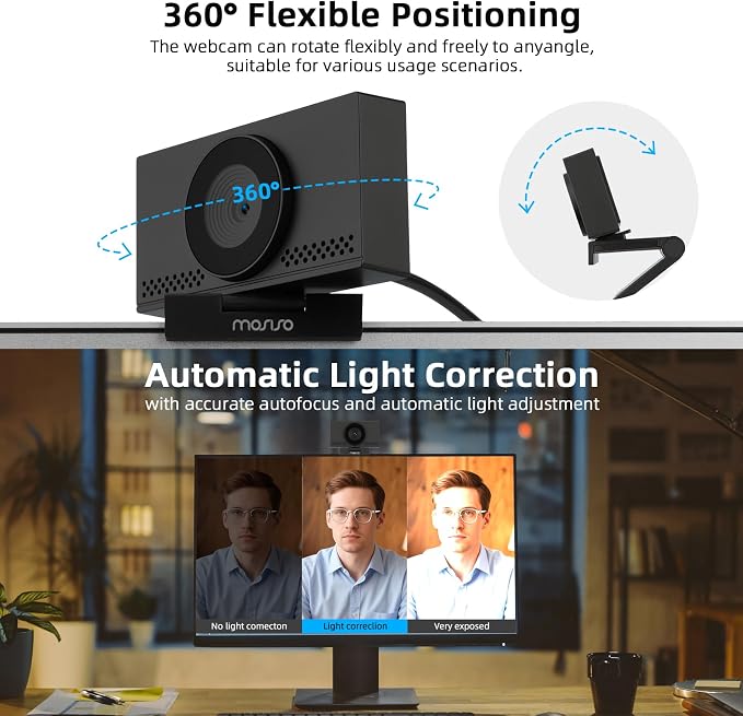 MOSISO 4K Webcam for PC & Laptop - Image 5
