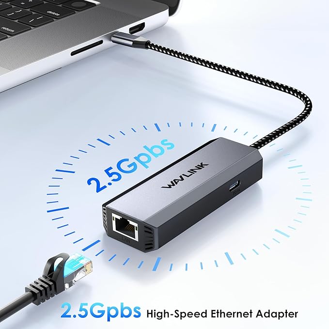 WAVLINK USB C to Ethernet Adapter 2.5 Gbps, USB to 2.5G Ethernet Adapter - Image 3