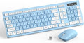 Wireless Keyboard and Mouse Combo, Full-Sized Wireless Keyboard and Adjustable by RECCAZR