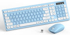 Wireless Keyboard and Mouse Combo, Full-Sized Wireless Keyboard and Adjustable by RECCAZR