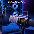 TONOR USB Gaming Microphone, RGB Streaming Microfono Set, PC Podcast Recording - Image 5