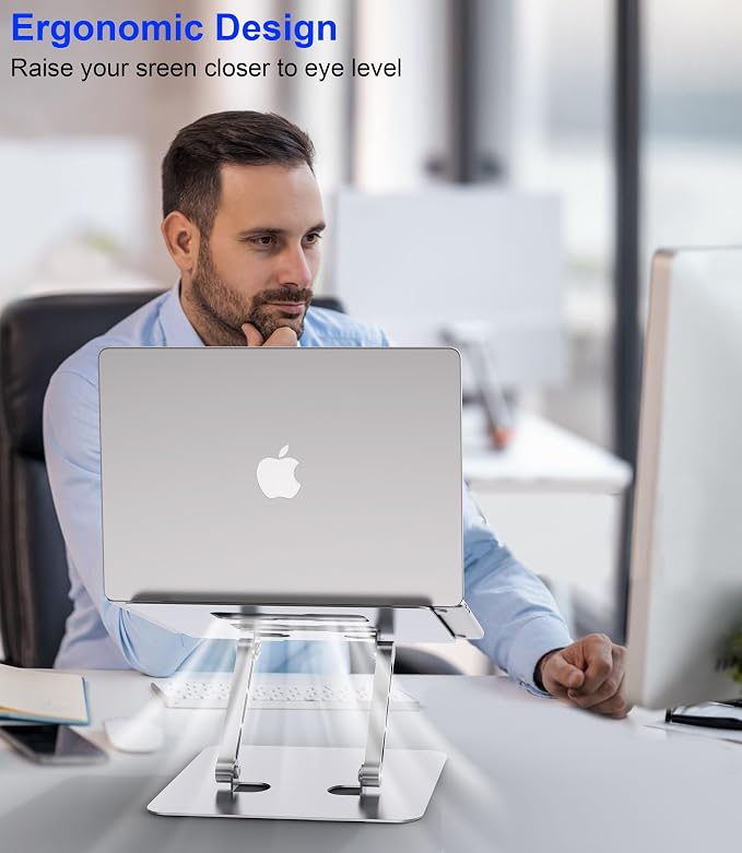 Adjustable Laptop Stand, Ergonomic Foldable Notebook Computer Holder.Compatible - Image 6