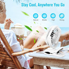 BESKAR Portable Clip on Fan Rechargeable, 4 Speeds Small Battery Operated Fans - Image 4