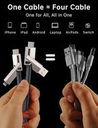 【One is Enough】 4-in-1 USB C to Micro Cable, High-Speed Charging & Fast Data - Image 4