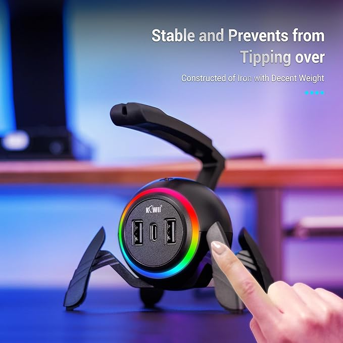 KIWIFOTOS Mouse Bungee RGB Gaming Mouse Cord Holder Controller, Upgraded - Image 2