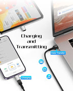 USB C to Lightning Adapter, 4 Pack Fast Charging Data Sync Lightning to USB - Image 2