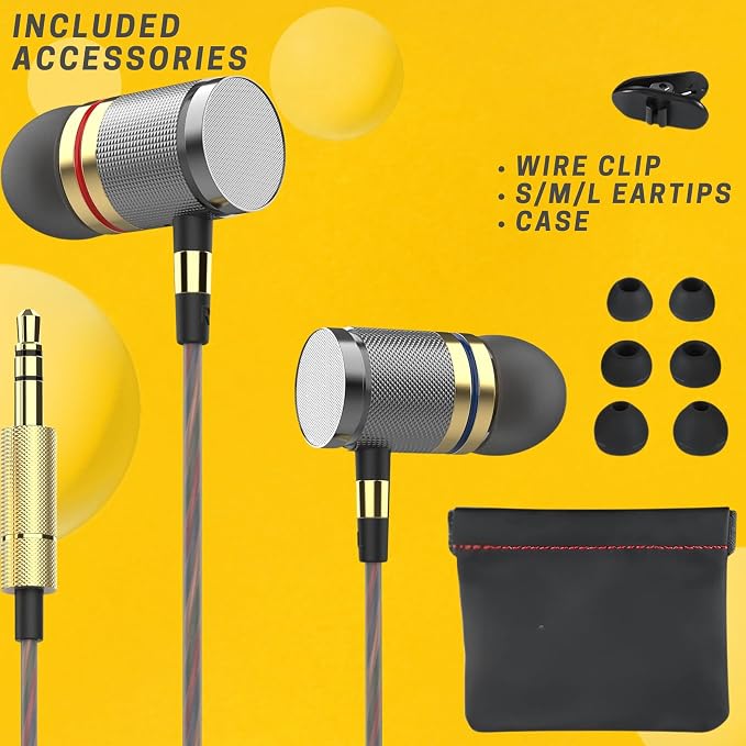 Betron YSM1000 Earphones in Ear Headphones Wired 3.5mm Jack Tangle-Free Cable - Image 2