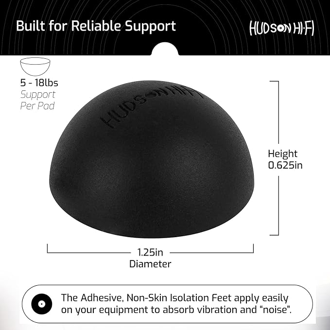 1.25" Platinum Silicone Speaker Isolation Pads - Image 6