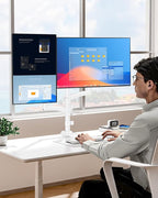 Dual Monitor Stand for Desk, Taller Monitor Arms for 2 Screens up to 32 inch - Image 3