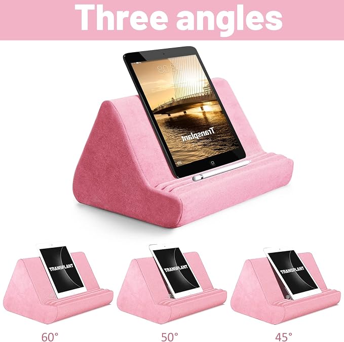 Soft Tablet Stand Pillow with Pocket, Adjustable 3 Viewing Angle, Lazy Holder - Image 7