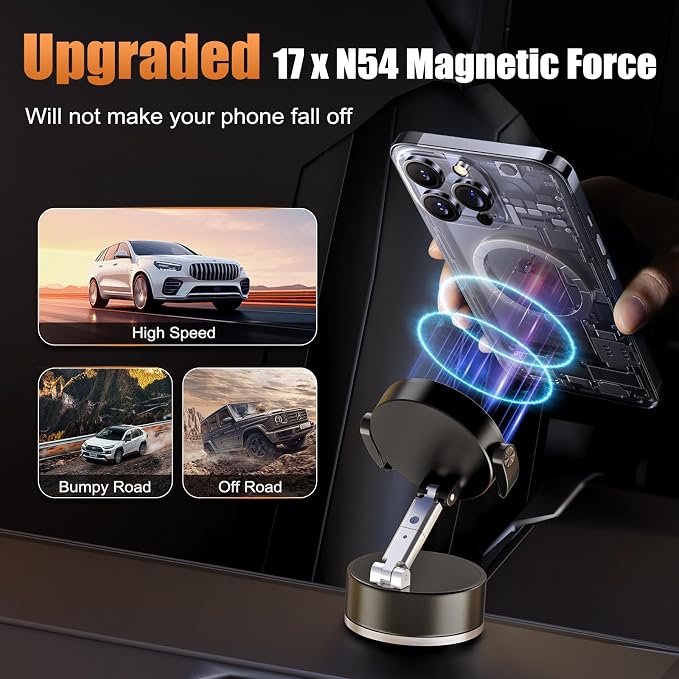 OOCC Magnetic Phone Holders for Your Car, 360°Rotating Adjustable Magsafe Car - Image 2