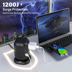 Power Strip Tower with USB Ports-AiJoy Surge Protector with 12 AC Outlet and 4 - Image 3