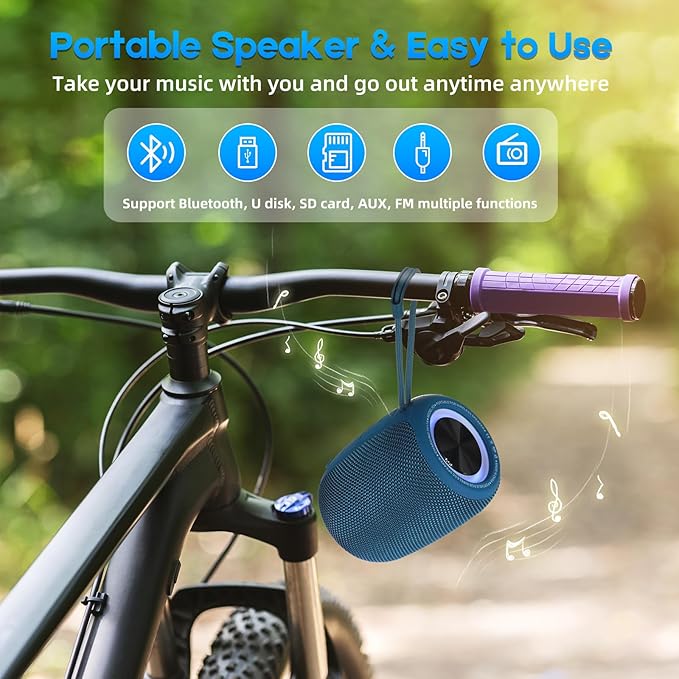 Portable Bluetooth Speaker, BT5.3 Wireless Speaker 20W Bass Diaphragms - Image 6