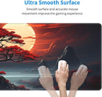 Darkness Red Moon Desk Mat Japanese Mouse Pad, Large Japanese Desk Mat - Image 3