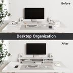 Fenge Monitor Stand, Dual Monitor Riser, 42.5inch Large Desk Computer Monitor - Image 6
