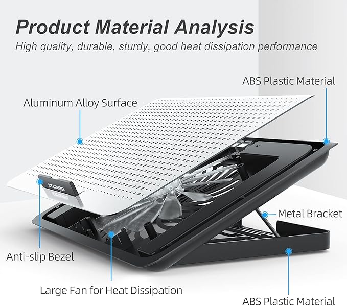 ICE COOREL Aluminum Laptop Cooling Pad, Laptop Cooler Stand - Image 6