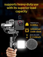 Gimbal Stabilizer for Smartphone, 3-Axis Industry-Standard Gimbal w/360°Rotation - Image 8