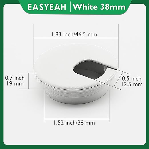5 Pcs Desk Grommet 1-1/2" / 38 mm, Desk Cord Hole Cover, Cable Grommet ABS - Image 8