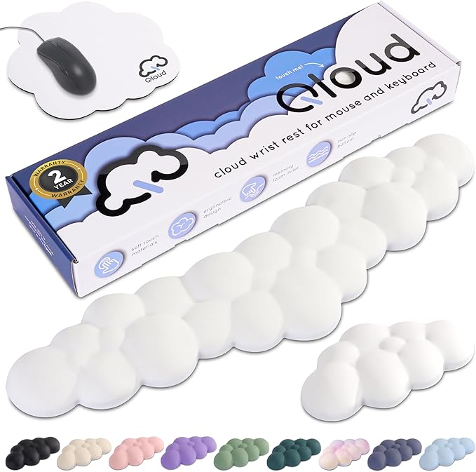 Qloud Cloud Wrist Rest Keyboard Wrist Rest by Create-ables