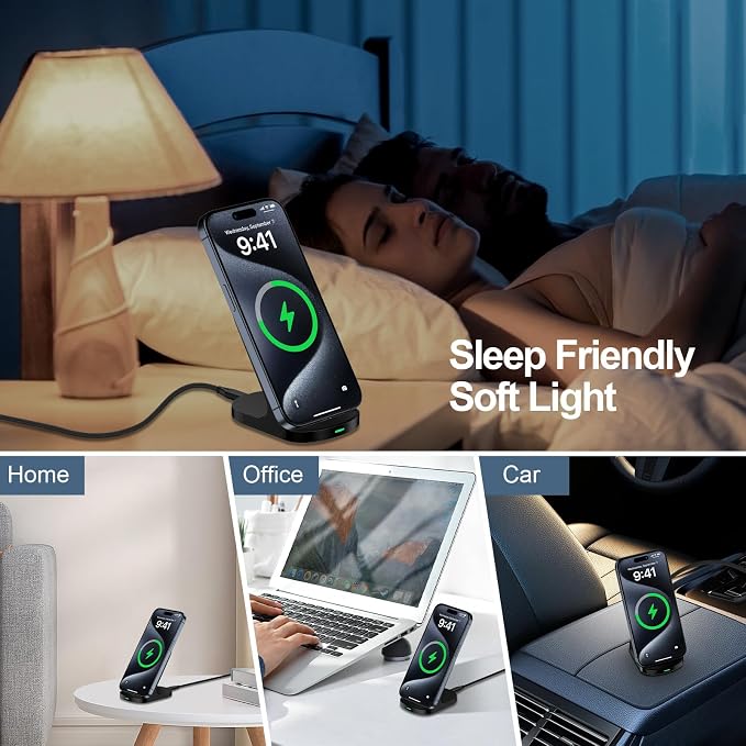 15W Fast Wireless Charger Phone Charging Stand - Image 6