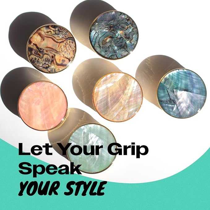 OnTheGrip Cute Natural Seashell Design Round Shape Collapsible Mobile Phone - Image 3