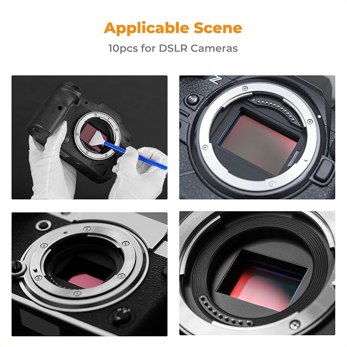 K&F Concept 10 Pack APS-C-Frame Sensors Cleaning Swabs, DSLR SLR Digital Camera - Image 8