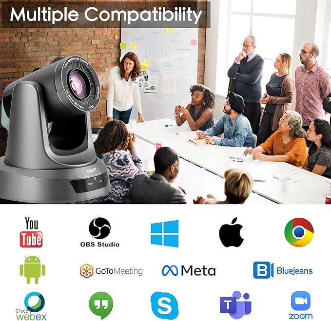 10X PTZ Conference Webcam with 3G-SDI/HDMI/USB Output, 1080P PTZ Live Streaming - Image 5