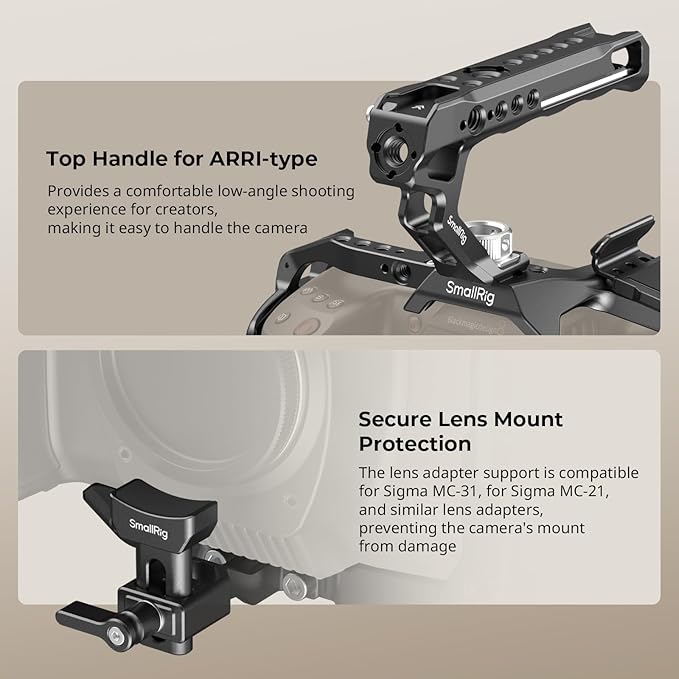 SmallRig Camera Cage Basic Kit for Blackmagic Design Cinema Camera 6K, Full - Image 7