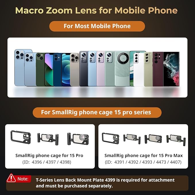 SMALLRIG 75mm HD Master Macro Lens, T-Mount Lens - Image 4