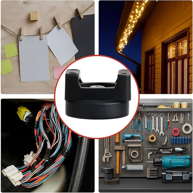 Yookeer 15 Pcs Magnetic Zip Tie Mount Base Black Magnetic Cable Clips Wire - Image 8