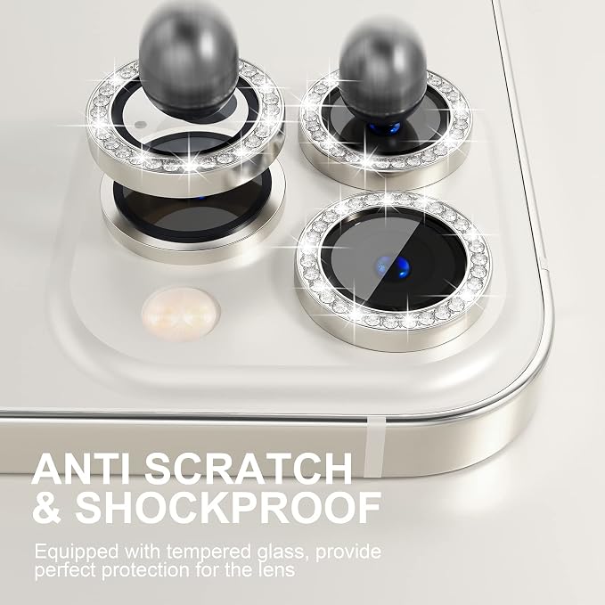 Choiche [3+1 for iPhone 13 Pro/iPhone 13 Pro Max Camera Lens Protector Bling - Image 3