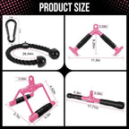 Cable Machine Attachment Set LAT Pulldown Attachments Weight Machine Accessories - Image 3