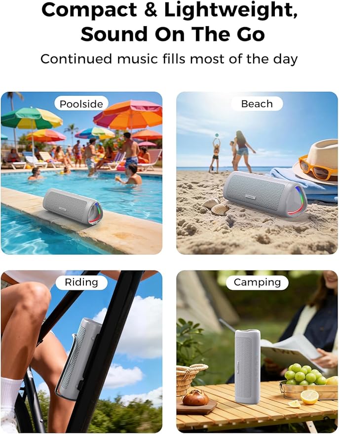 Bluetooth Speaker, 20W HD Sound, Portable Wireless, IPX5 Waterproof, - Image 7