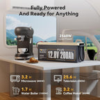 Power Queen 12V 200Ah PLUS LiFePO4 Battery, Built-in 200A BMS, 2560Wh Lithium - Image 5