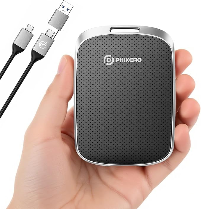 PHIXERO P5PLUS Portable SSD 4TB Up to 550MB/s, USB 3.2 Gen 2 External Solid by ProvidingSolutionsforDataStorage