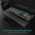 AULA F2088 Typewriter Style Mechanical Gaming Keyboard Blue Switches, Rainbow - Image 4