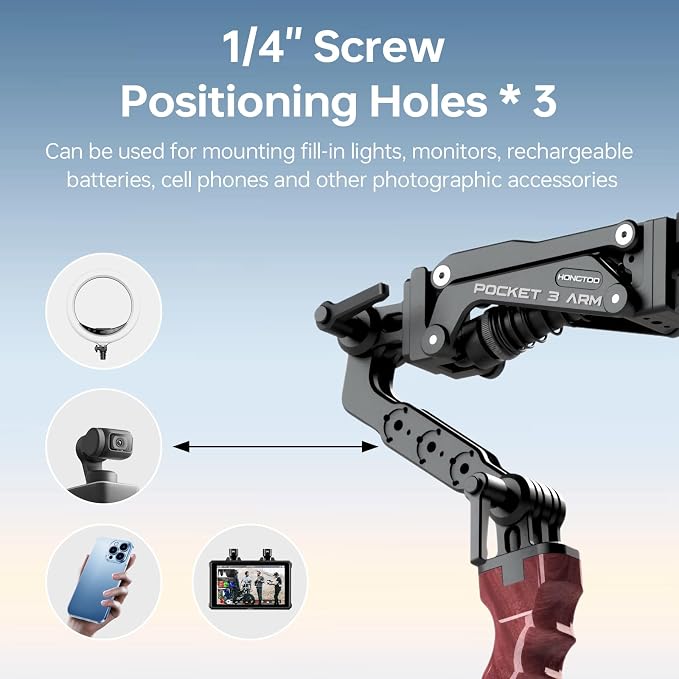 Came-TV Handle Grip Camera Mount, Handheld Camera Stabilizer Mount - Image 4