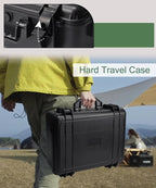 Hard Case with Foam Camera Hard Case Large Waterproof Protective Case Travel - Image 4