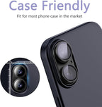 2 Pack Camera Lens Protector for iPhone 16 / iPhone 16 Plus, AR Tempered Glass - Image 4