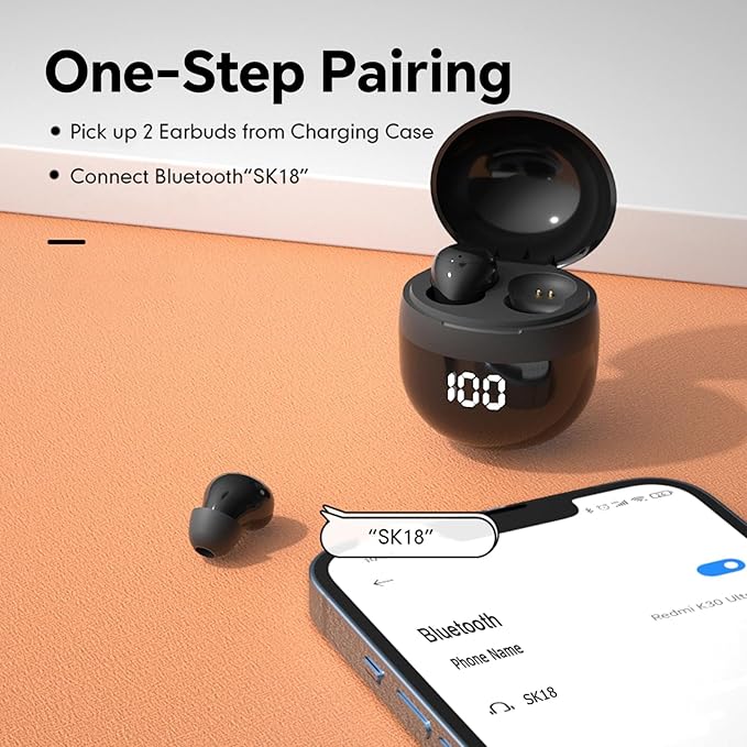 Invisible Mini Earbuds Wireless Bluetooth, Low Profile Micro Smallest Tiny - Image 6